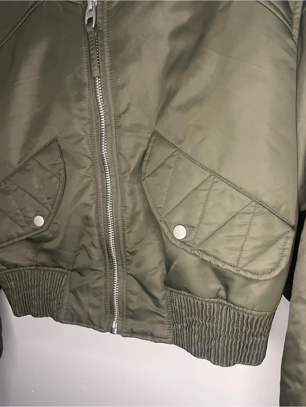 Zara Cropped Bomber Jacket NWOT SIZE S - Picture 5 of 10